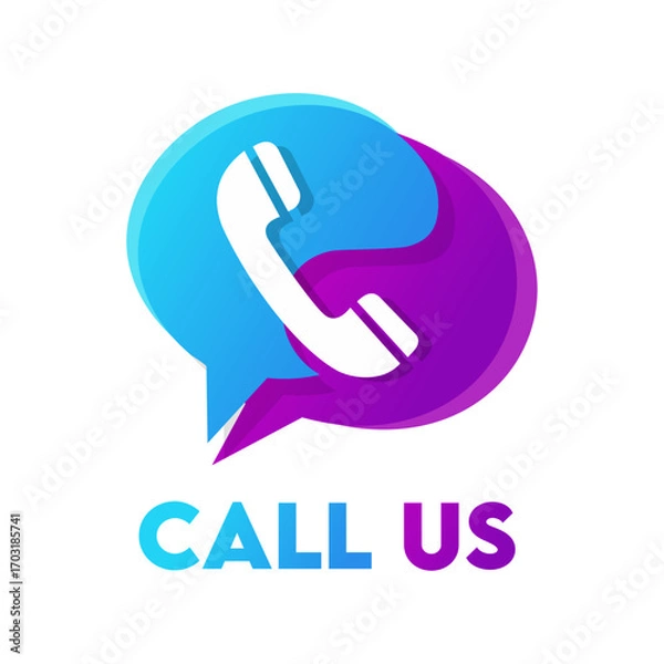 Obraz call us vector design