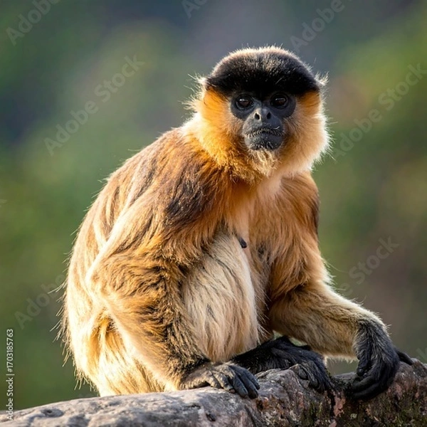 Obraz Monkey portrait, outdoors