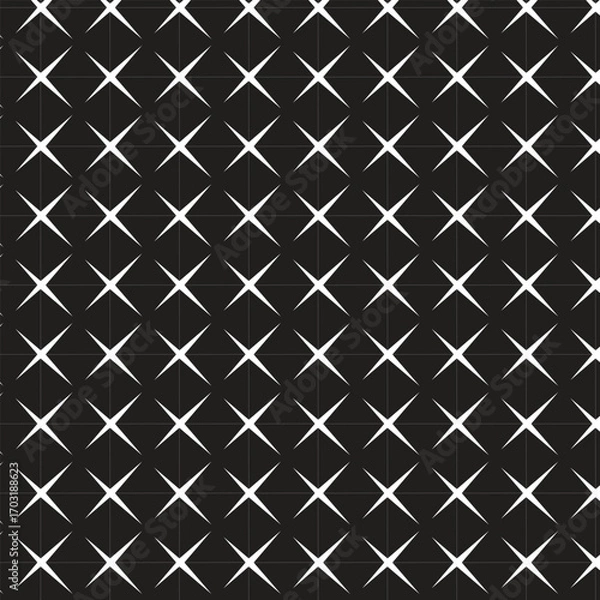 Fototapeta Black and white colour tryangle shine vector pattern.