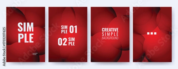 Fototapeta Poster design background set with electro vibrant abstract gradient geometric shapes, stylish cover template for advertising, social media, flyer, party, music event, nightclub and festival promotion