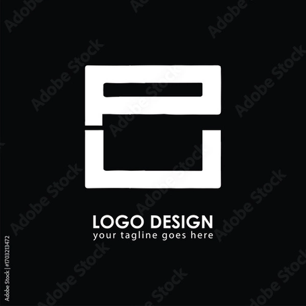 Obraz PU UP Logo Design, Creative Minimal Letter UP PU Monogram