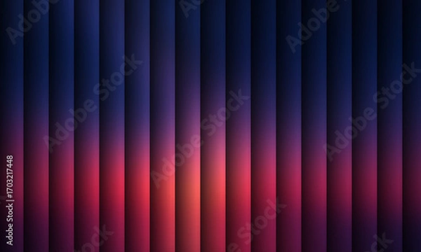 Fototapeta Abstract Vertical Striped Gradient Background with Dark Neon Colors, orange and dark blue striped background.