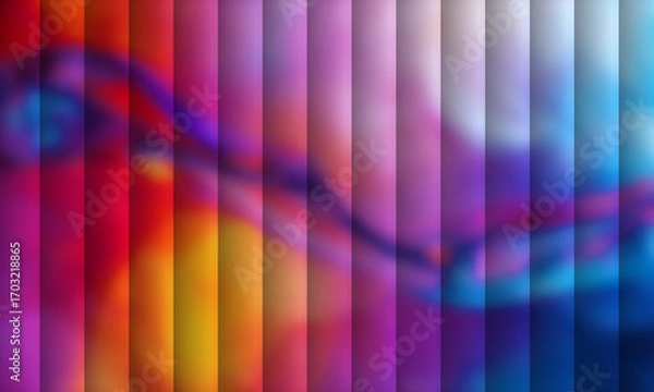 Fototapeta Abstract Colorful Gradient Striped Background with Vibrant Light Waves