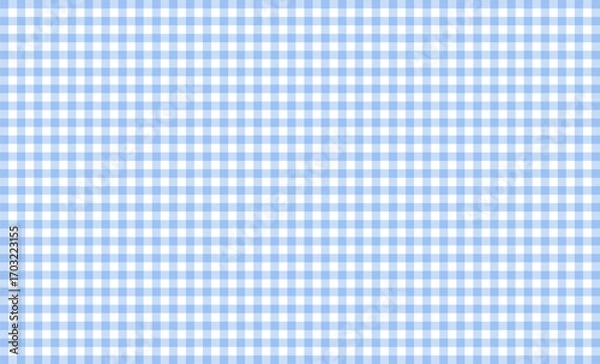 Fototapeta Blue gingham checkered pattern with soft overlapping stripes