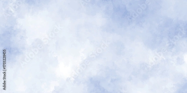 Fototapeta Abstract Sky blue, cloud background,Panorama landscape white texture of cloudy   .Creative design with grunge aquarelle paper textured canvas for vintage design, 
