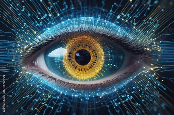 Fototapeta Digital Vision Matrix. Generative AI.