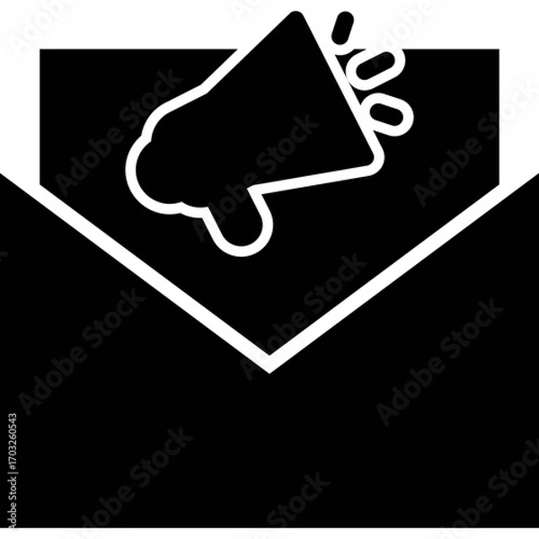 Obraz Email icon, promotion email icon, graph icon