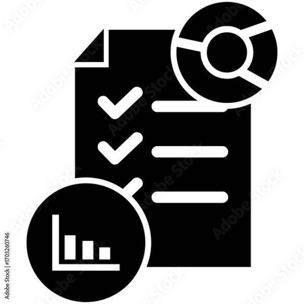 Obraz Document icon, file, graph icon