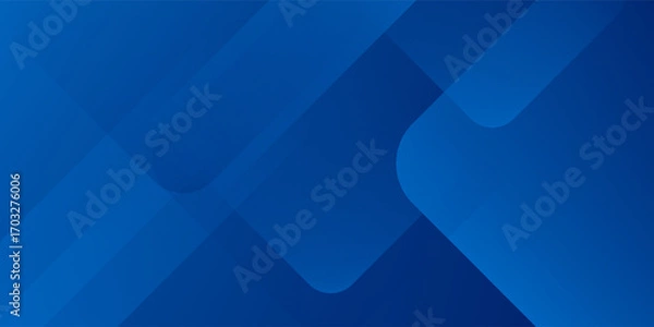 Fototapeta Abstract blue background with glowing geometric lines. Modern blue gradient square shape design. Futuristic technology concept. Suit for brochure, corporate, website, poster, banner, cover modern