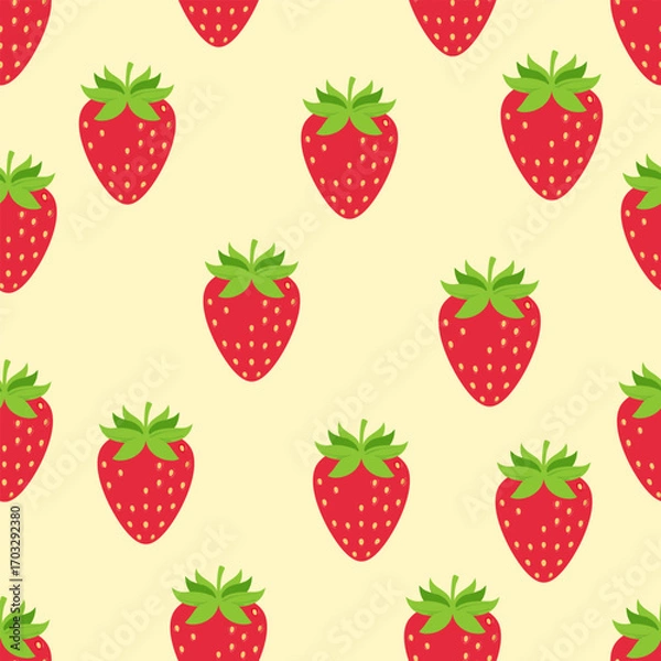 Obraz Seamless Strawberry abstract background art vector