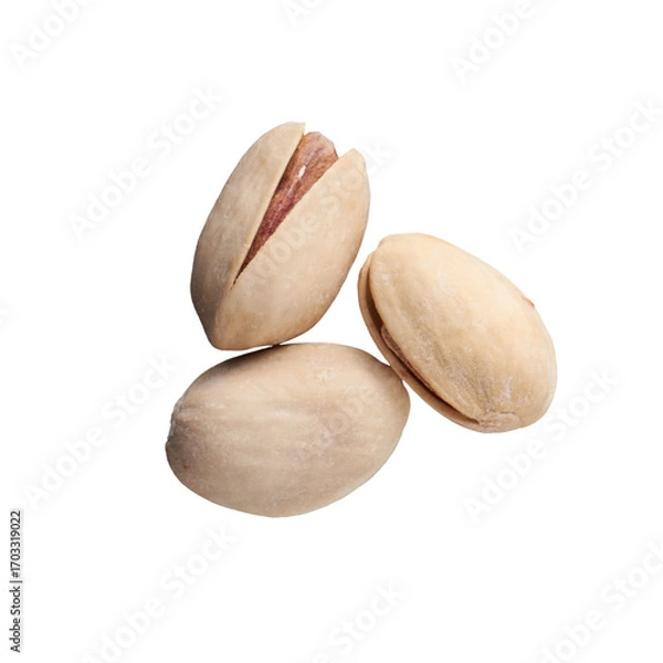 Obraz pistachio nuts on white background