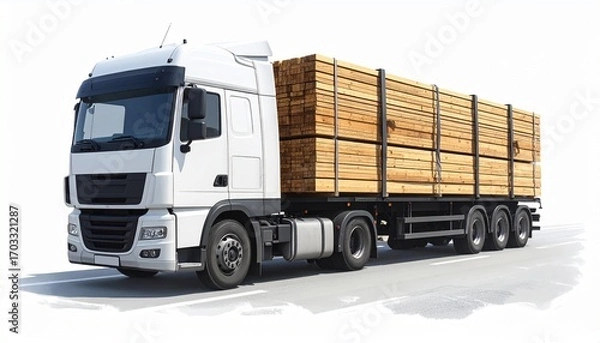 Fototapeta truck on a white background