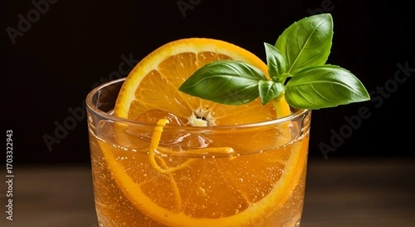 Obraz 夏の夕暮れ、オレンジの輝き