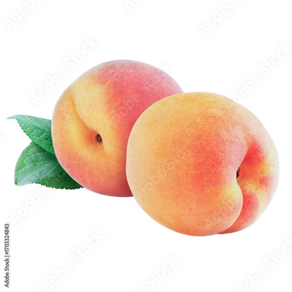 Obraz peaches isolated on white