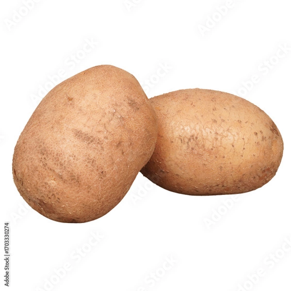 Obraz potatoes on white background