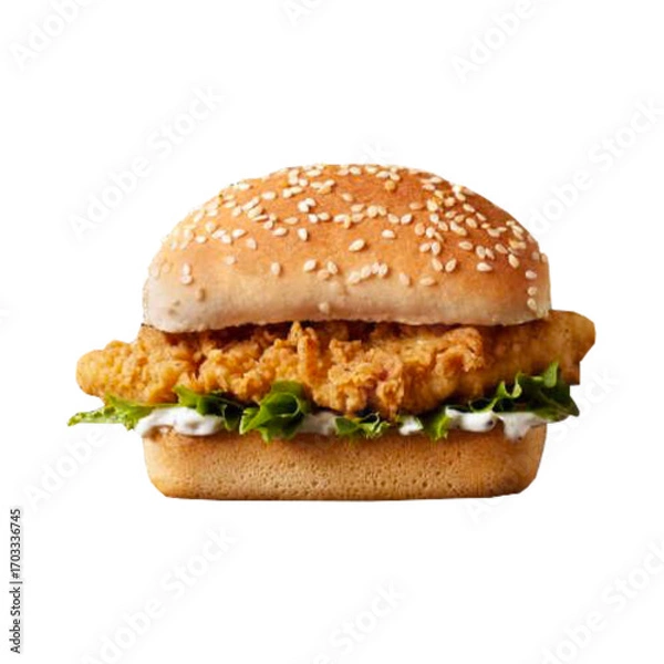 Obraz hamburger on white background