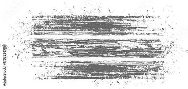 Fototapeta Gray distressed horizontal stripes with scattered speckles vector