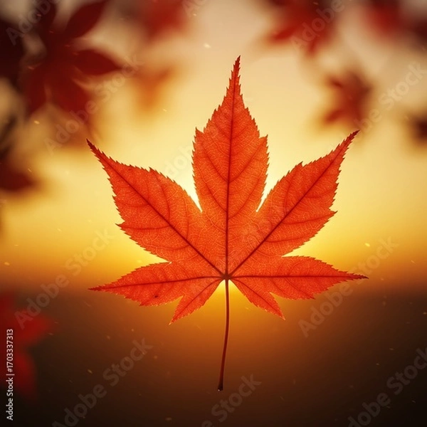 Fototapeta 夕焼け紅葉