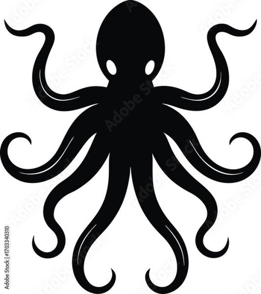 Obraz octopus silhouette  octopus icon  vector illustrat.eps