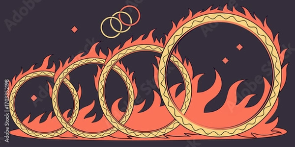 Obraz Hand drawn basketball background
