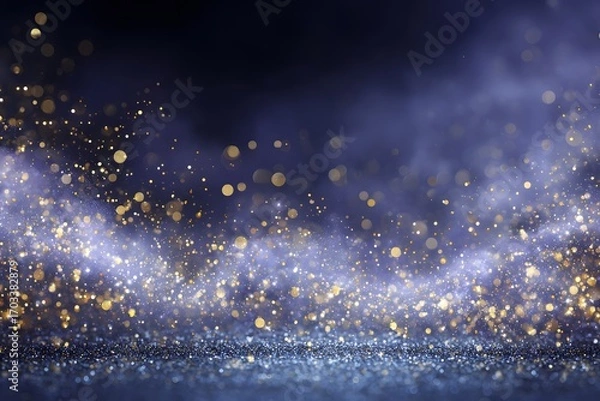 Fototapeta Glowing Dust Particles in Space