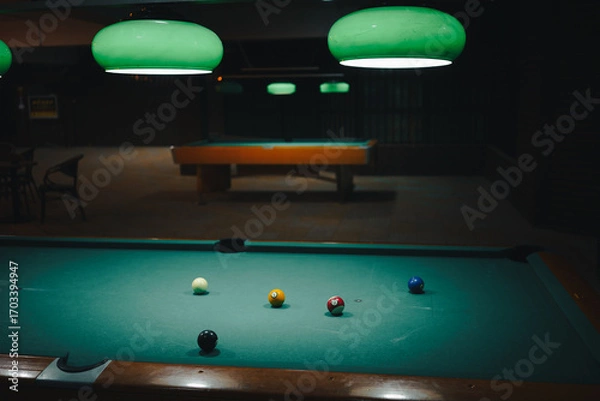 Obraz Playing pool in a night pub