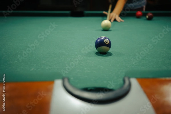 Obraz Playing pool in a night pub