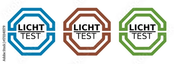 Obraz Licht Test Plakette (transparent)