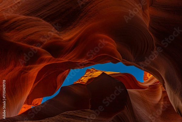 Obraz アメリカ　アリゾナ州のロウワーアンテロープキャニオンの風景　グランドキャニオン　グランドサークル