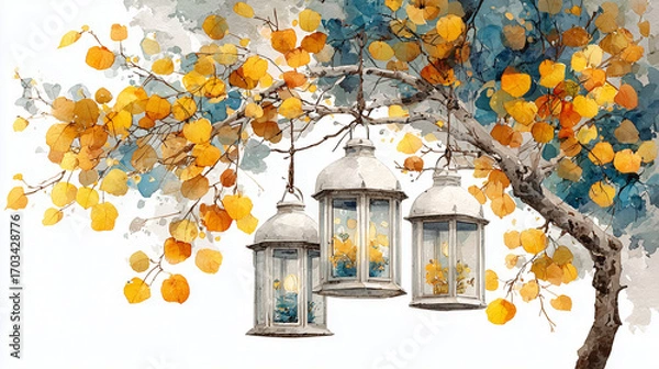 Fototapeta old fashioned lantern