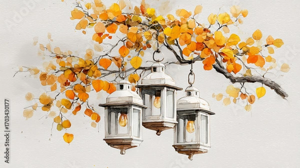 Fototapeta old fashioned lantern