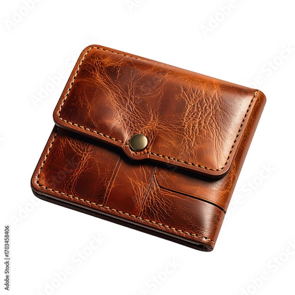 Obraz Leather wallet on transparent background