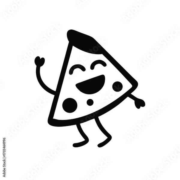 Obraz Happy Pizza Slice Character