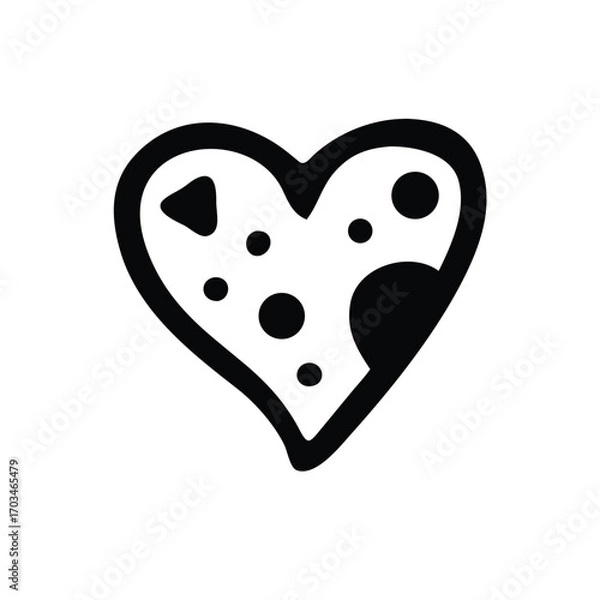 Obraz Abstract Doodle Heart with Artistic Shapes
