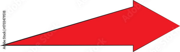 Fototapeta red bold arrow vector 1