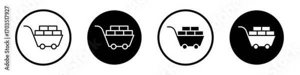 Fototapeta Raw material icons pack in black and white versions for web.