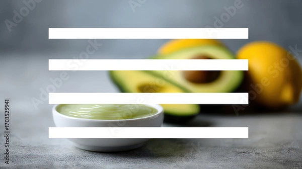 Fototapeta create visually appealing recipe for homemade face mask that highlights natural ingredients