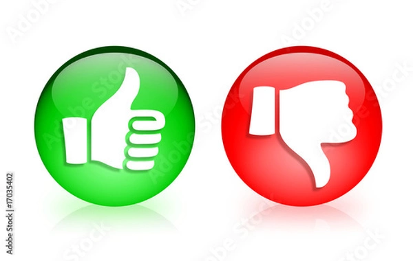 Obraz Thumbs up - thumbs down
