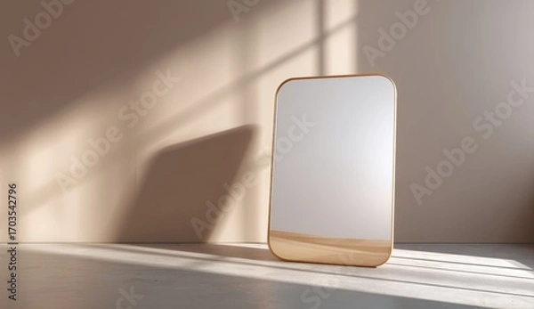 Fototapeta Empty room with mirror