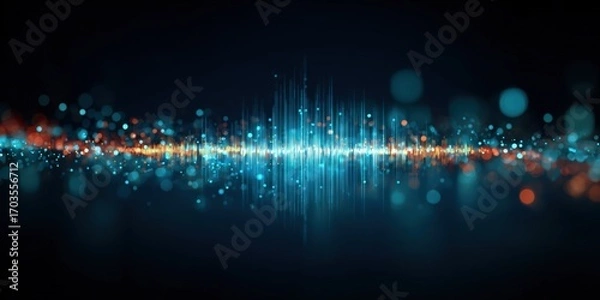 Fototapeta Abstract digital audio wave graphic