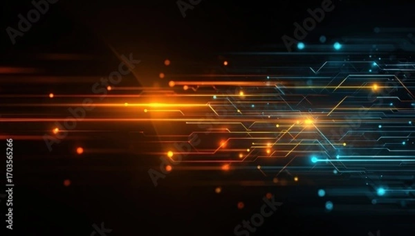 Fototapeta Abstract digital circuit board background