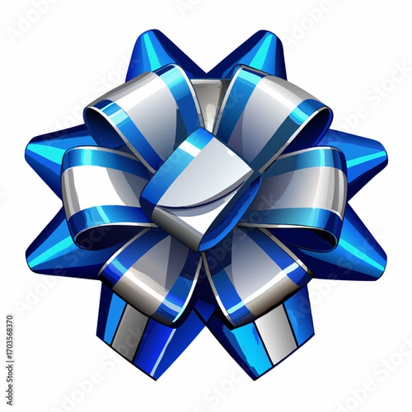 Fototapeta blue gift bow