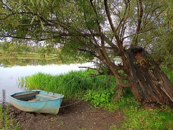 Obraz boat on the river