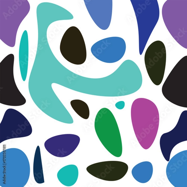 Obraz Abstract Seamless Pattern  Modern Geometric Organic Shape Background