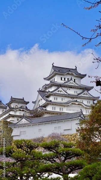 Obraz Himeji castle view from garden grounds