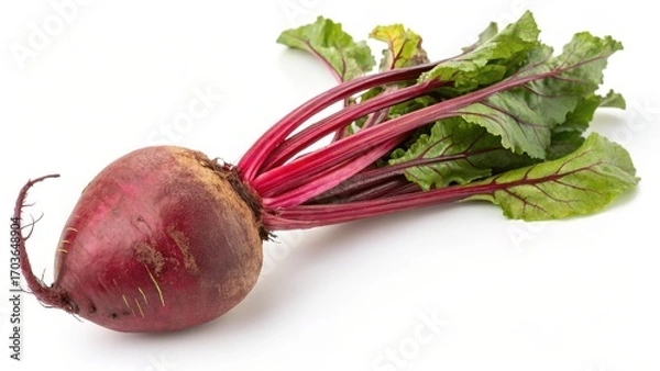 Fototapeta Fresh whole beatroot on white background