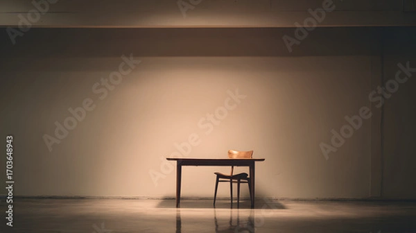 Obraz A Single Dining Table