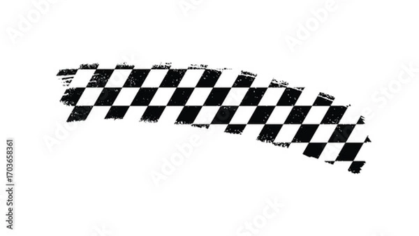 Fototapeta Distressed Checkered Flag Racing Finish.