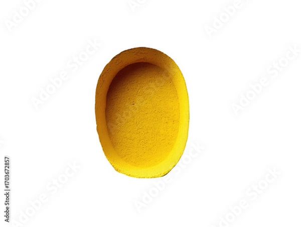 Fototapeta Empty, oval, yellow container