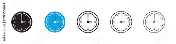 Fototapeta Clock Icon collection for web design